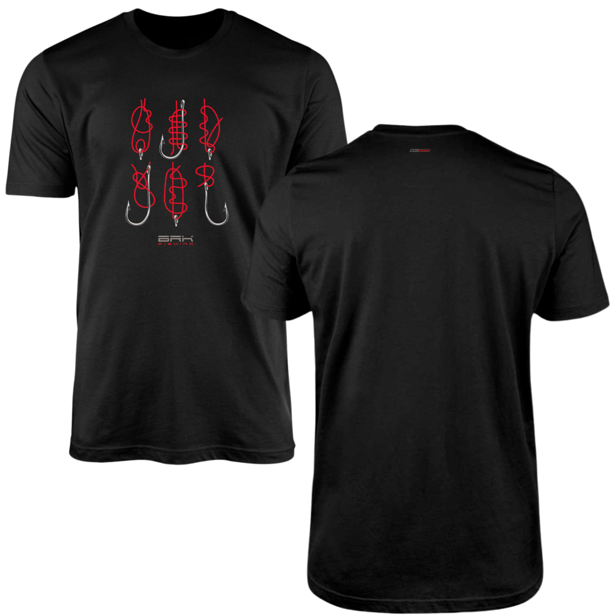 Camiseta de Pesca Brk Fishing Tipos de Nó Anzol com Algodão Premium
