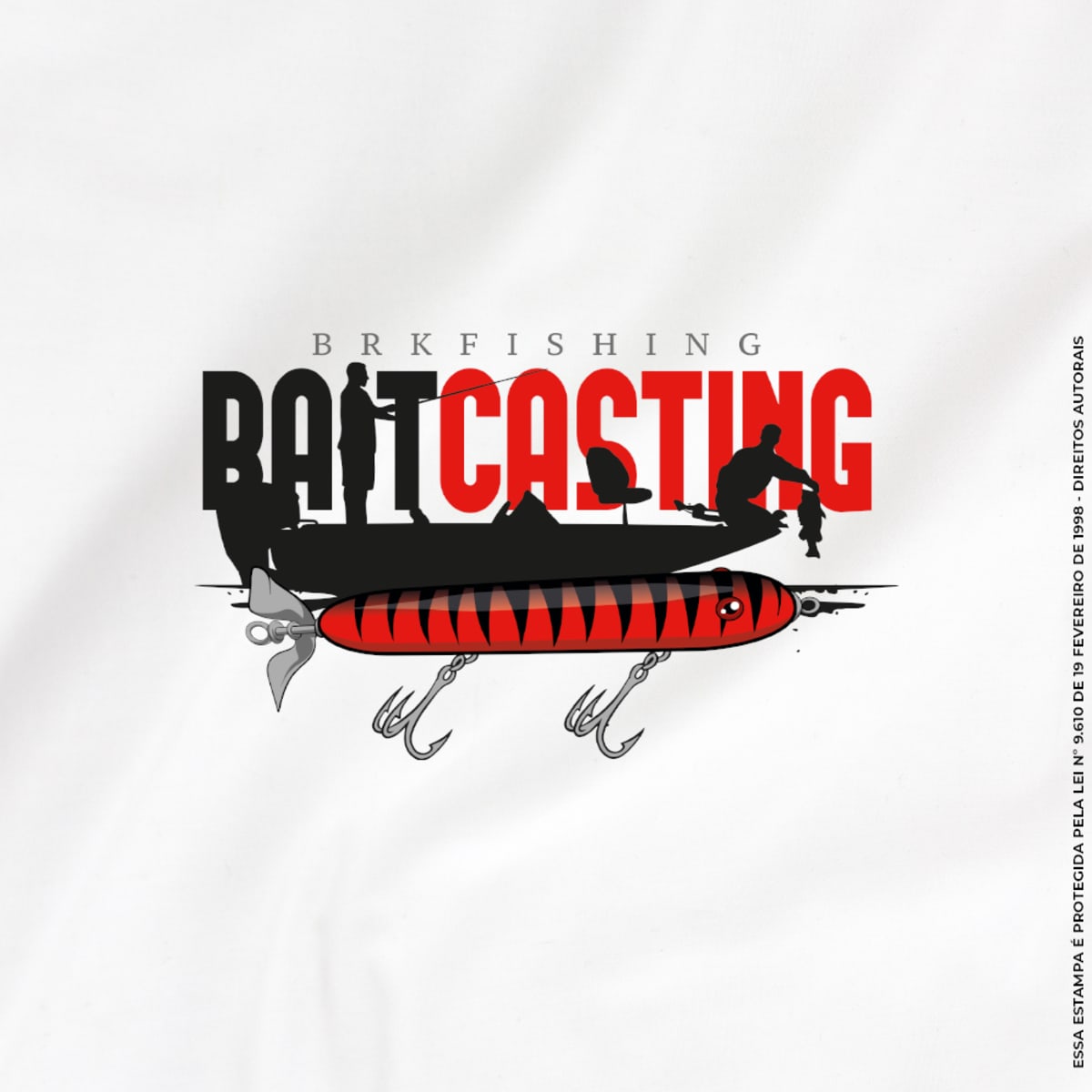Camiseta de Pesca Brk Fishing Bait Casting com Algodão Premium