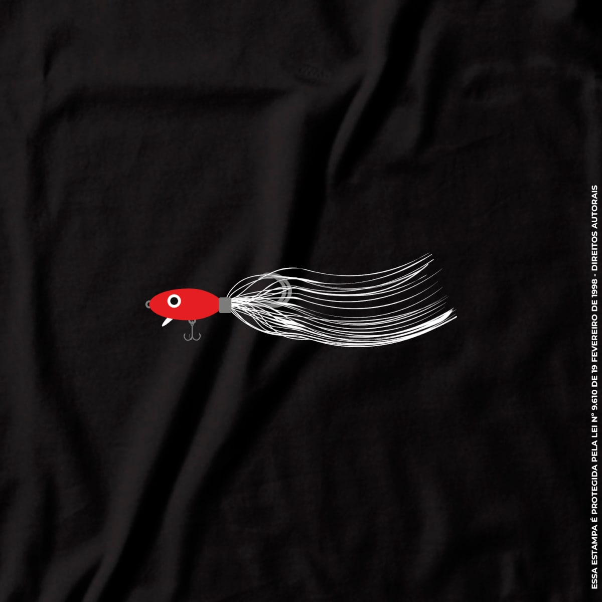 Camiseta de Pesca Brk Fishing Isca Artificial Moderna Jig Head com Algodão Premium