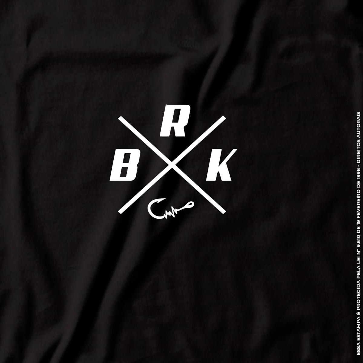 Camiseta de Pesca Brk Fishing Cauda Tucunaré Azul com Algodão Premium