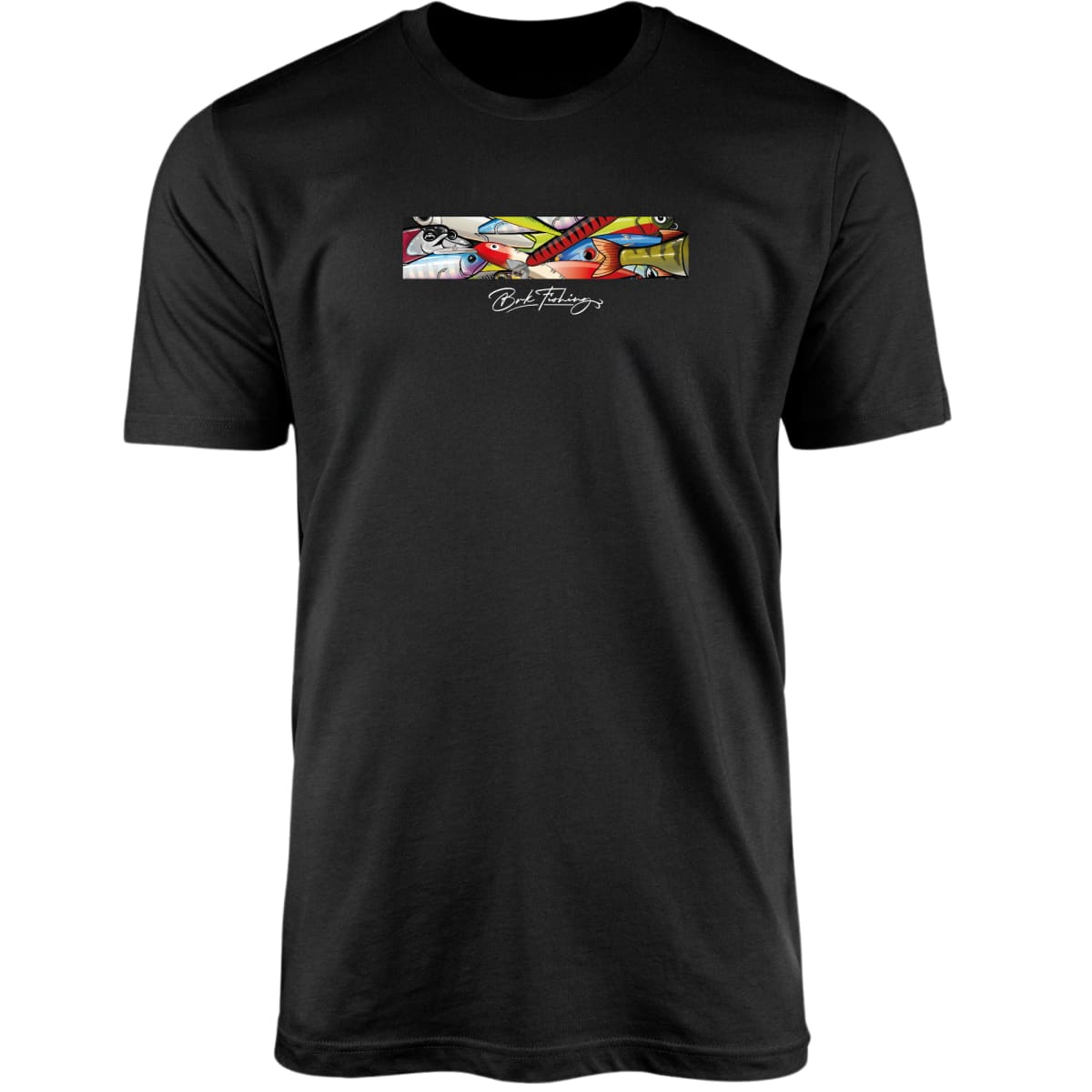Camiseta de Pesca Brk Fishing Iscas Artificiais Vibrantes com Algodão Premium