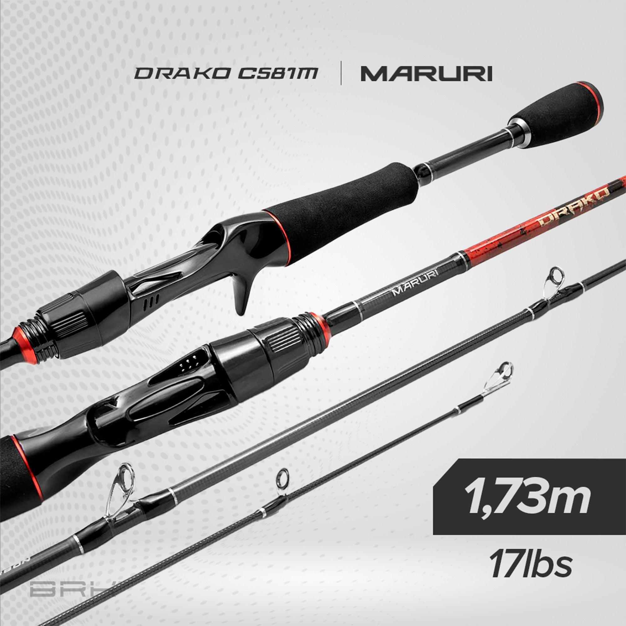 Vara de Pesca Maruri Drako C-581M 17lb 1,73m - Carretilha (Inteiriça)