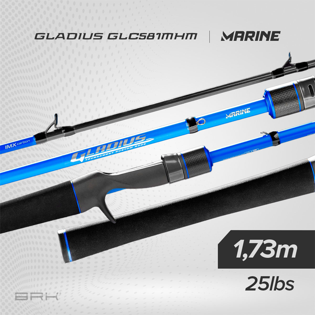 Vara de Pesca Marine Sports Gladius GL-C581MHM 25lbs 1,73m - Carretilha (inteiriça)