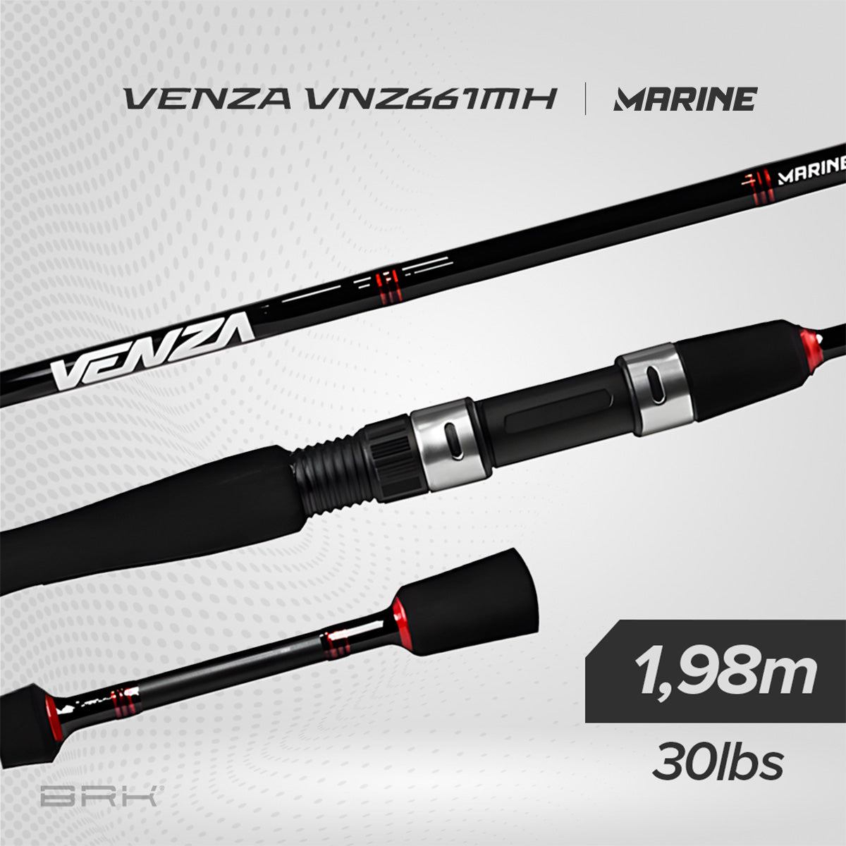 Vara de Pesca Marine Sports Venza VNZ-S661MH 30lbs 1,98m - Molinete (Inteiriça)