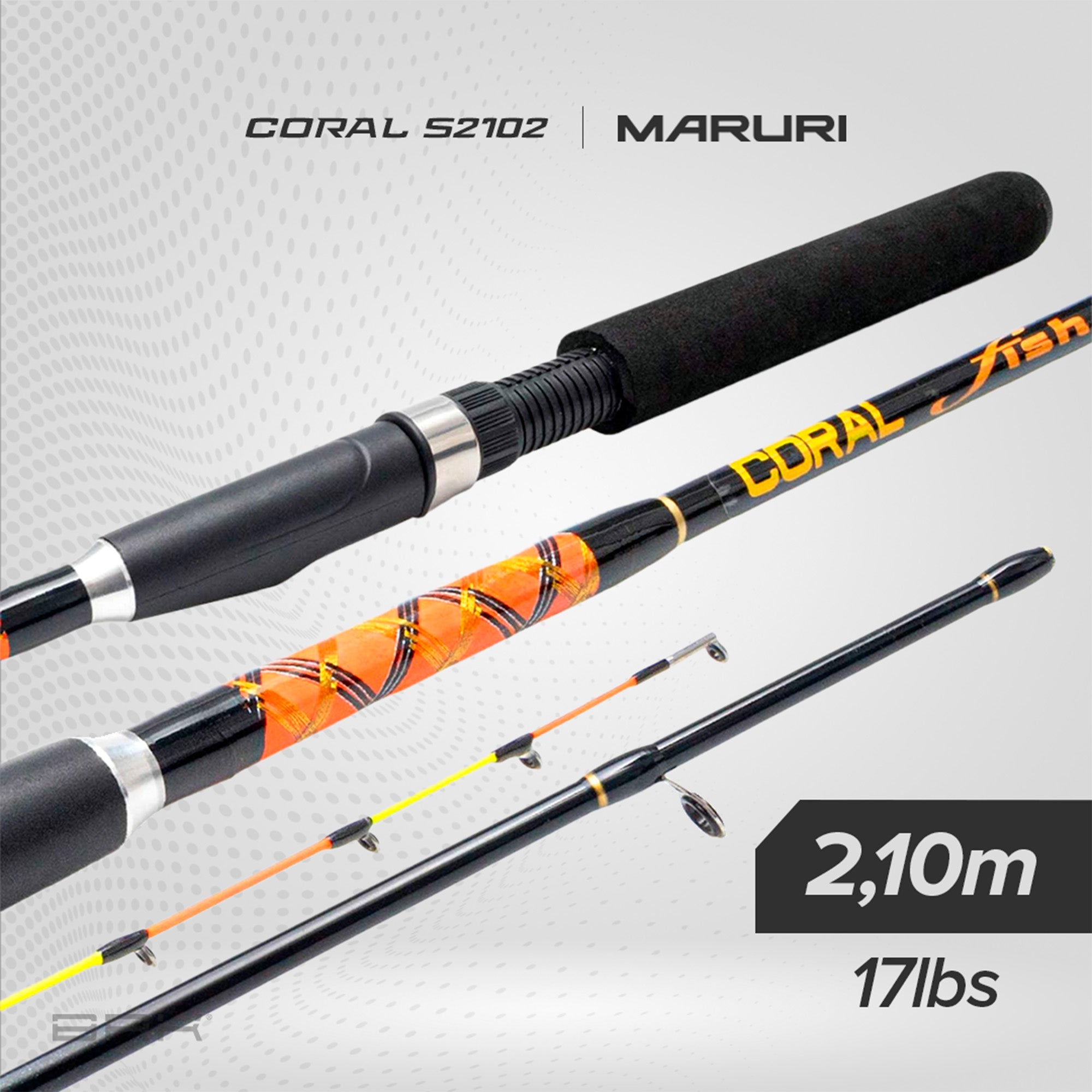 Vara de Pesca Maruri Coral S-2102 17lb 2,10m - Molinete (2 Partes)