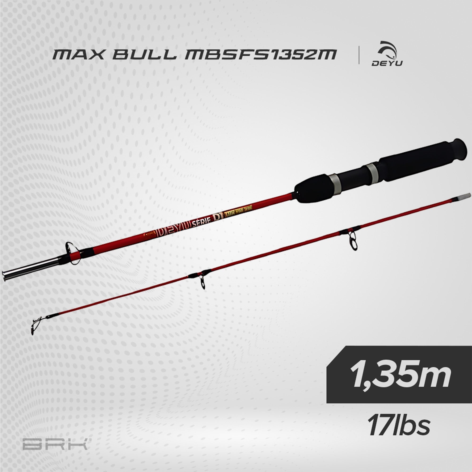 Vara de Pesca Deyu Max Bull MB-SFS1352M 17lbs 1,35m - Molinete (2 partes)