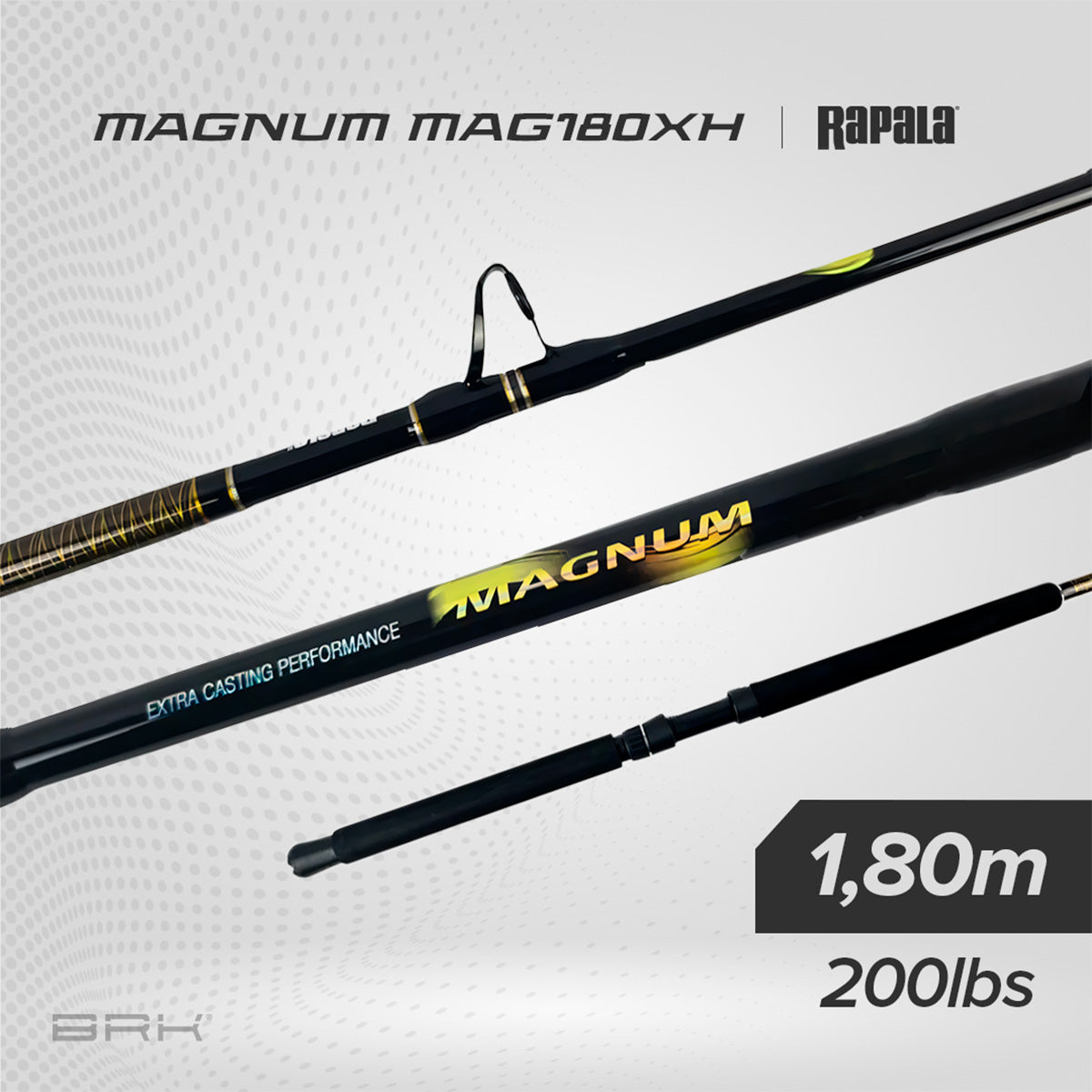 Vara de Pesca Rapala Magnum 11RAMAG180XH 200lbs 1,80m - Carretilha (Inteiriça)