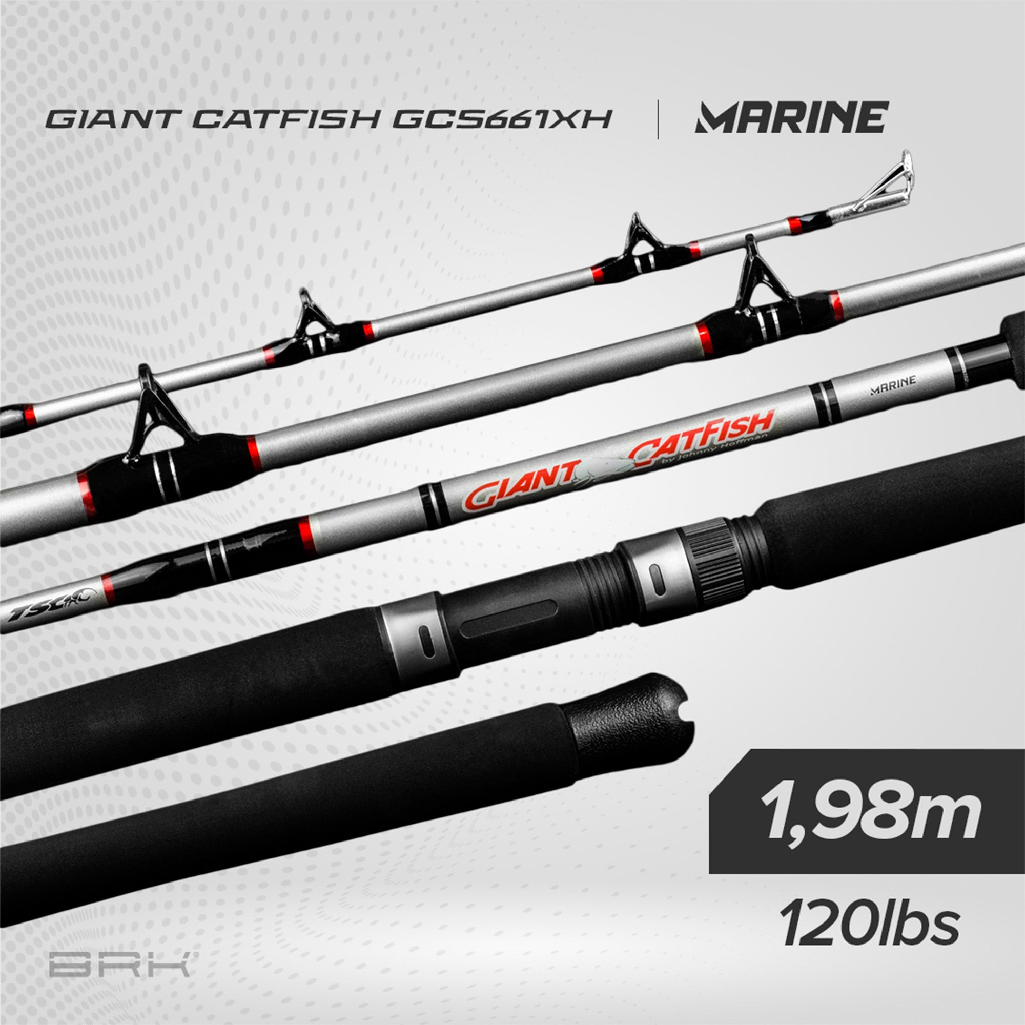 Vara de Pesca Marine Sports Giant Catfish GC-S661XH 120lbs 1,98m - Molinete (Inteiriça)