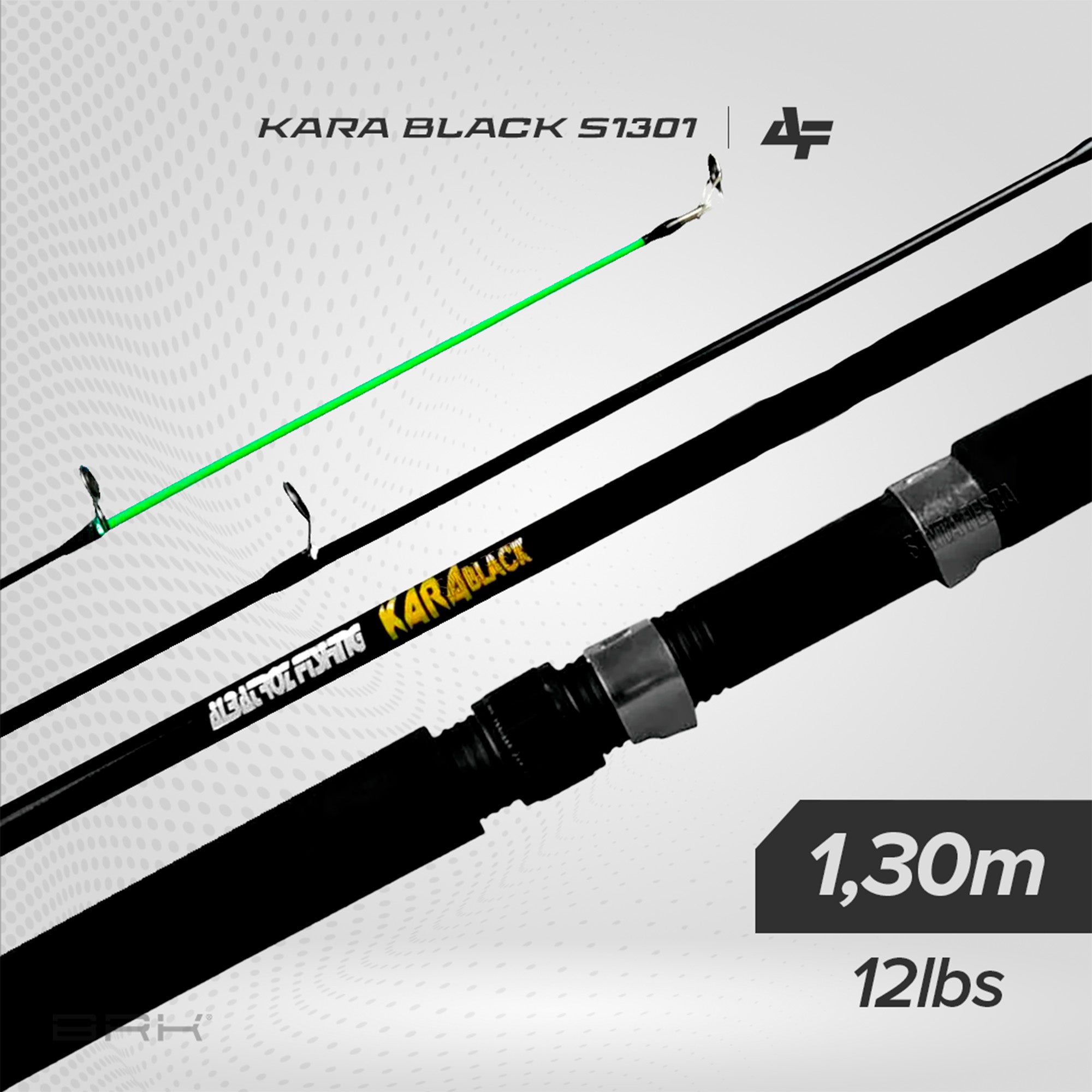 Vara de Pesca Albatroz Kara Black S1301 12lbs 1,30m - Molinete (Inteiriça)