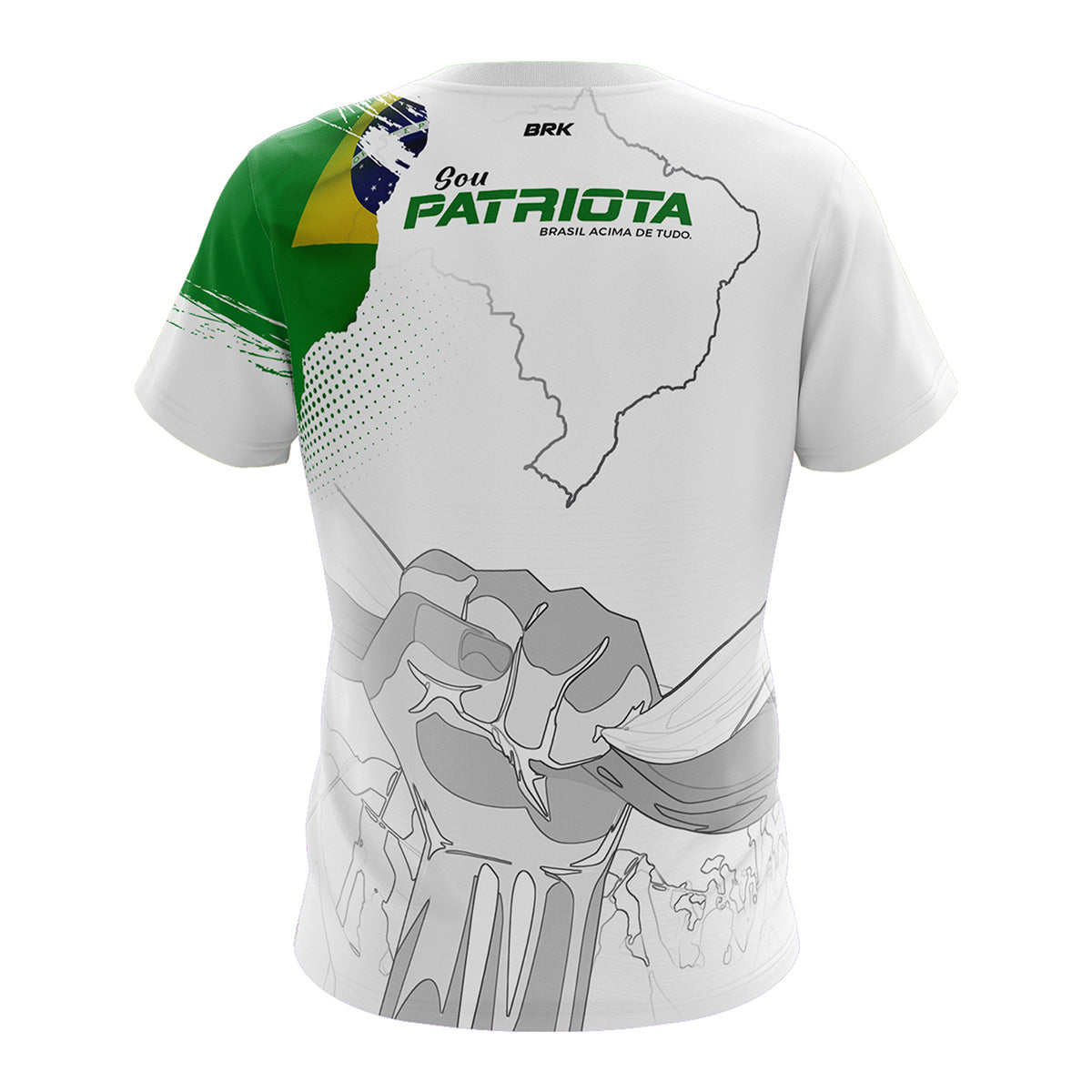 Camiseta Agro Brk Patriota Branca com Proteção Solar UV50+