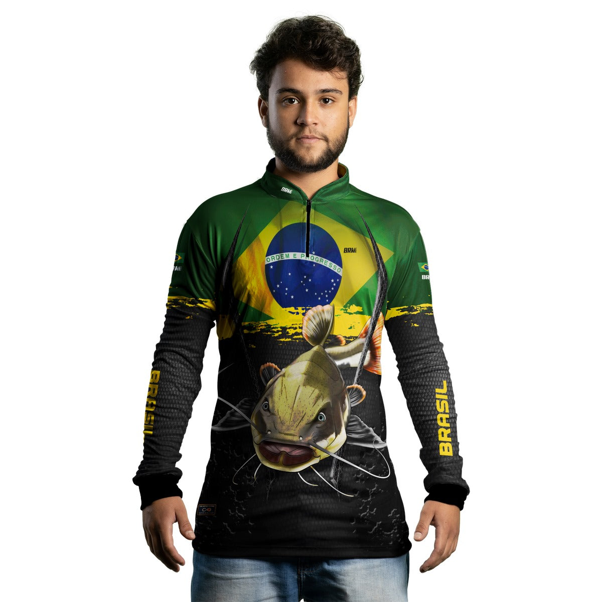 Camisa Masculina Brk Pirarara Brasil Proteção Solar UV50+