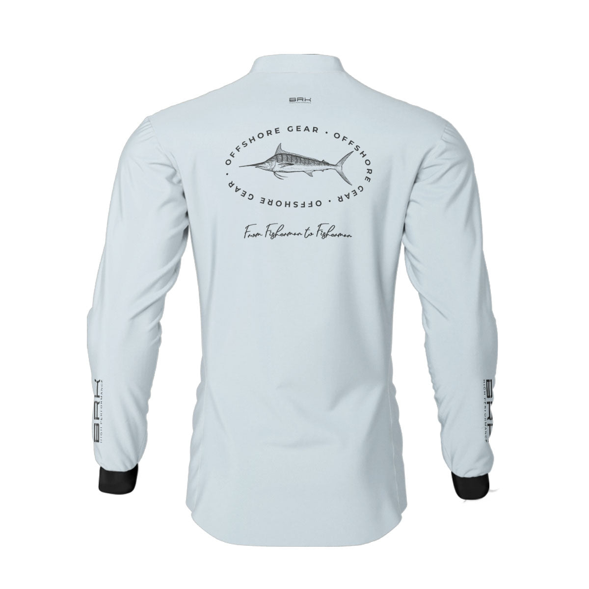 Camisa de Pesca Brk Offshore Gear Marlim Azul Claro com Proteção Solar UV50+
