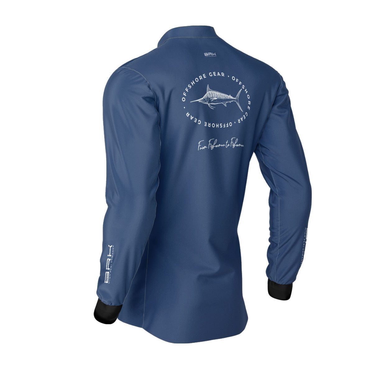 Camisa de Pesca Brk Offshore Gear Marlim Azul Escuro com Proteção Solar UV50+