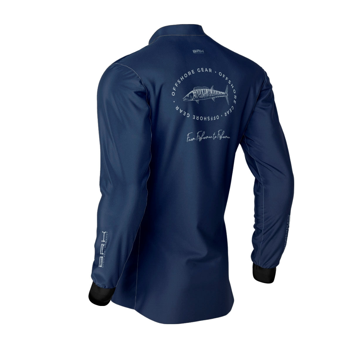 Camisa de Pesca Brk Offshore Gear Cavala Azul com Proteção Solar UV50+