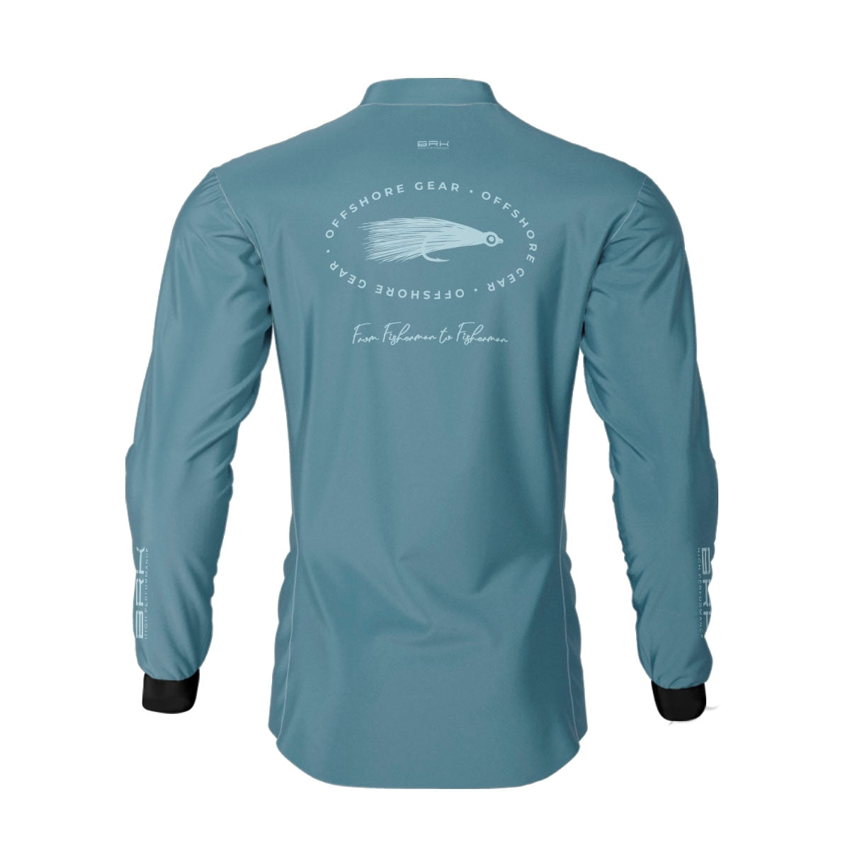 Camisa de Pesca Brk Offshore Gear Iscas Azul com Proteção Solar UV50+