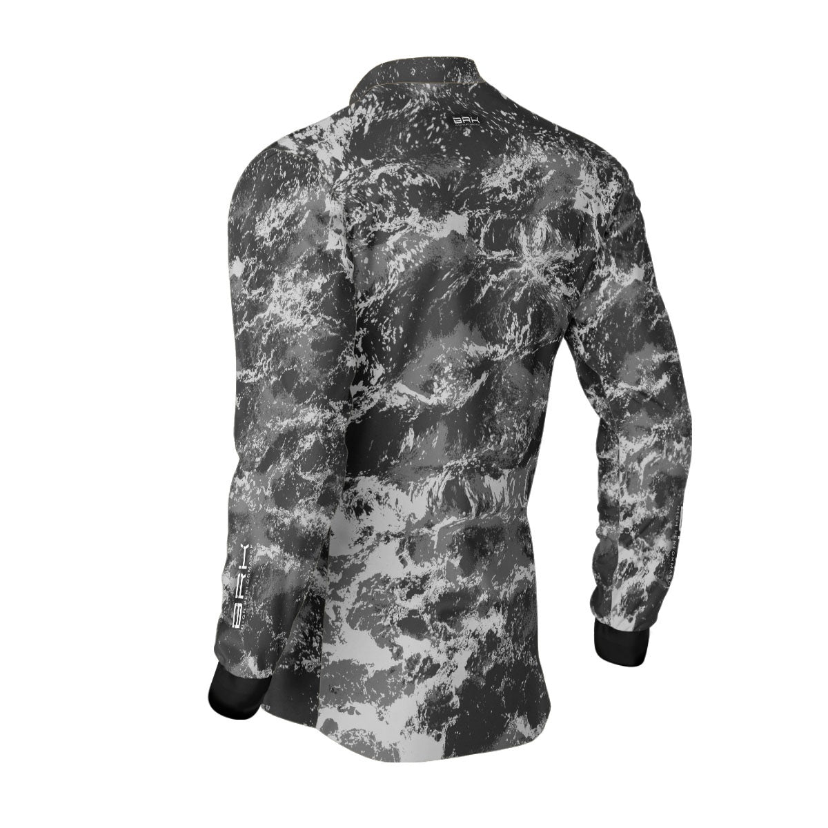 Camisa de Pesca Brk Camuflado Preto com Proteção Solar UV50+