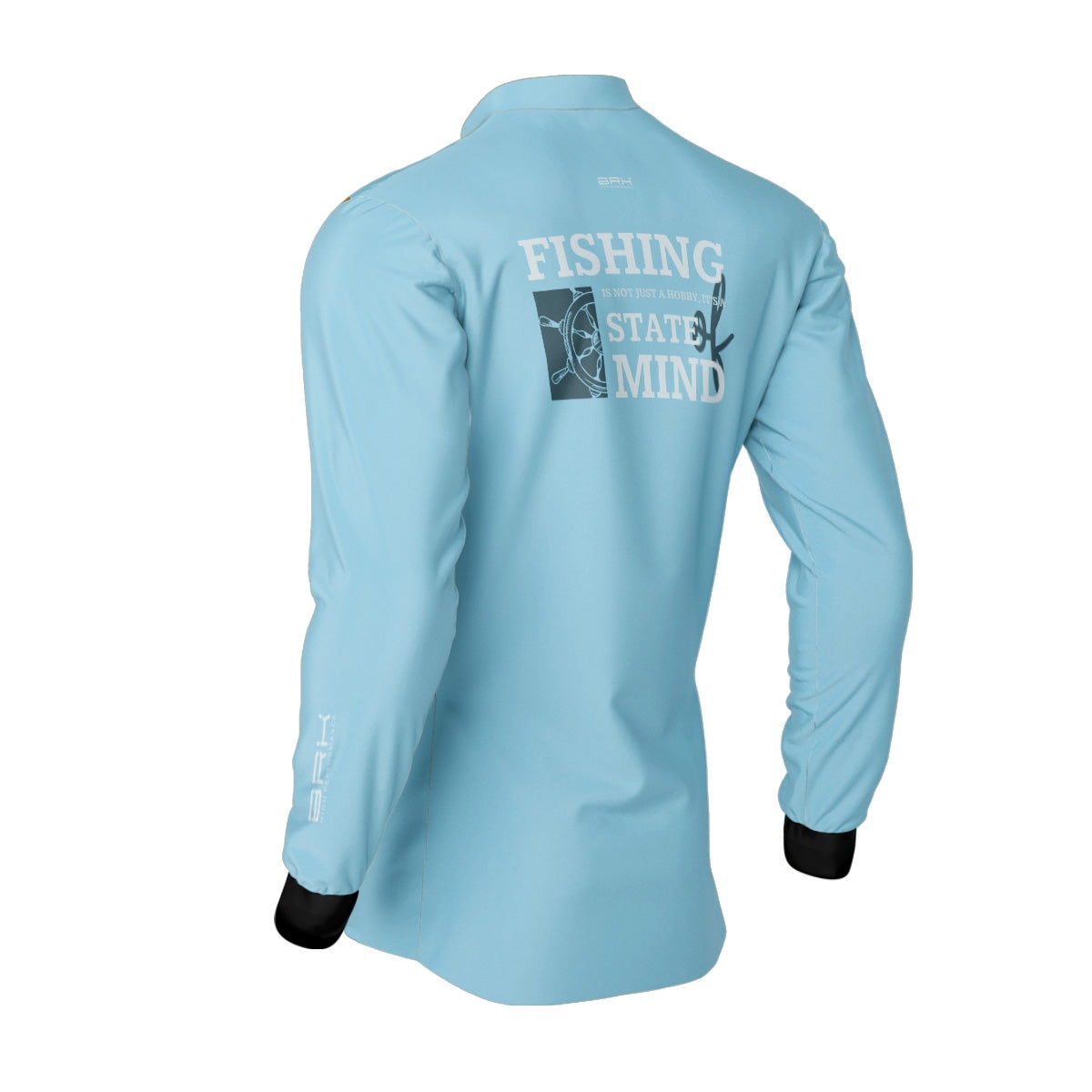 Camisa de Pesca Brk Fishing State of Mind Azul com Proteção Solar UV50+
