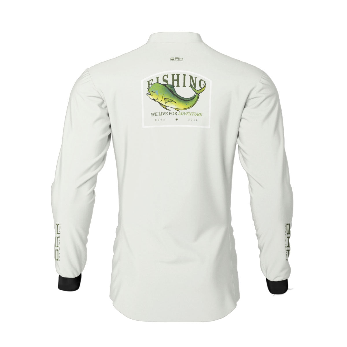 Camisa de Pesca Brk We Live for Adventure Dourado com Proteção Solar UV50+