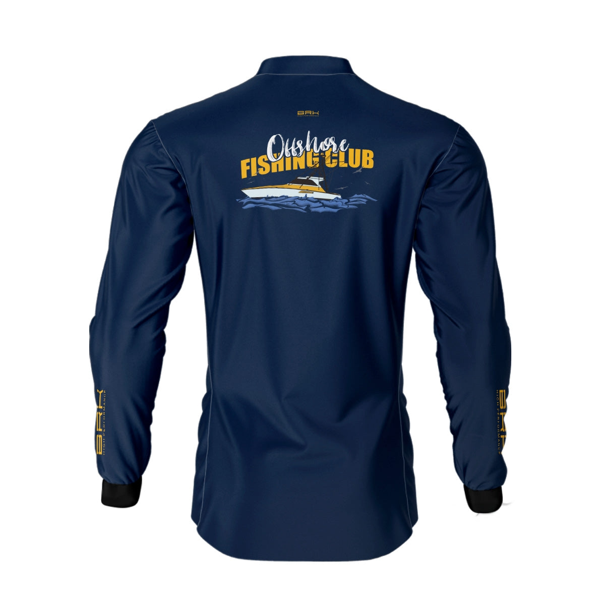 Camisa de Pesca Brk Fishing Club Amarelo com Proteção Solar UV50+