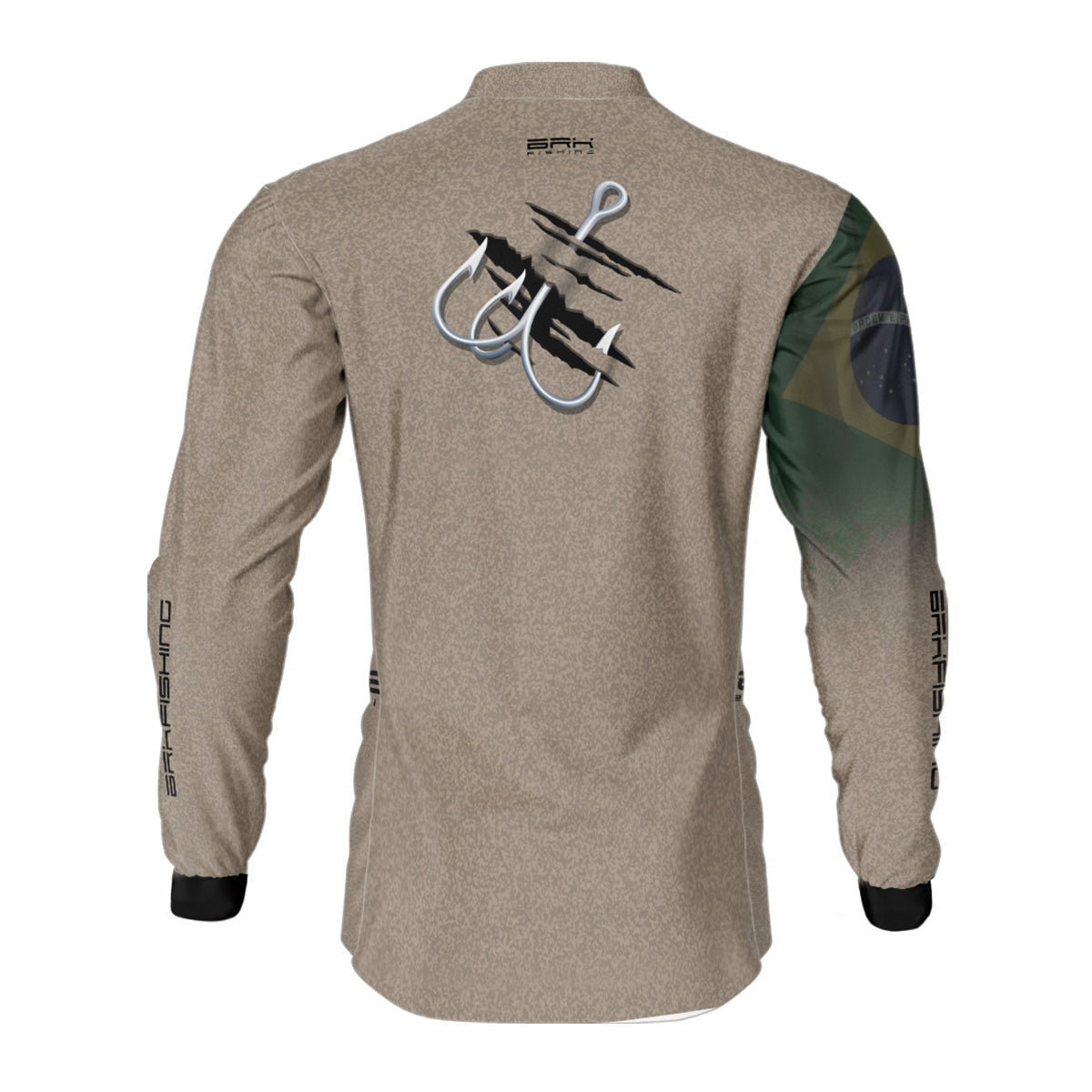 Camisa de Pesca Brk Garateia Clean Bandeira Brasil com Proteção Solar UV50+