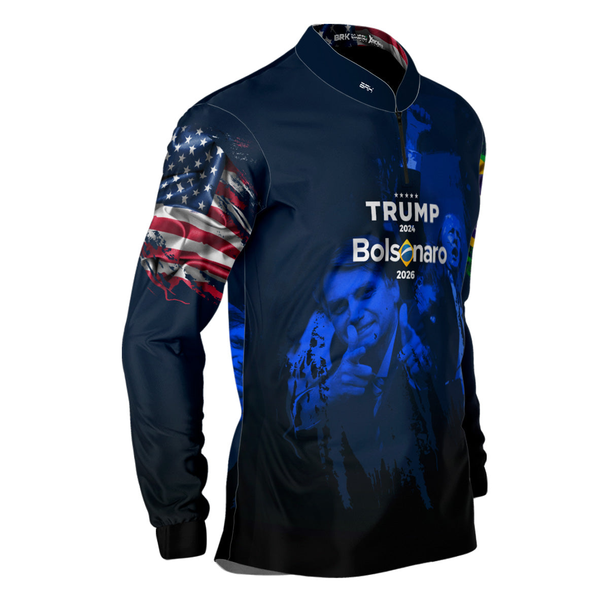 Camisa Agro Brk Trump e Bolsonaro com Proteção Solar UV50+