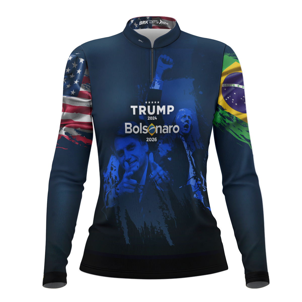 Camisa Agro Feminina Brk Trump e Bolsonaro com Proteção Solar UV50+