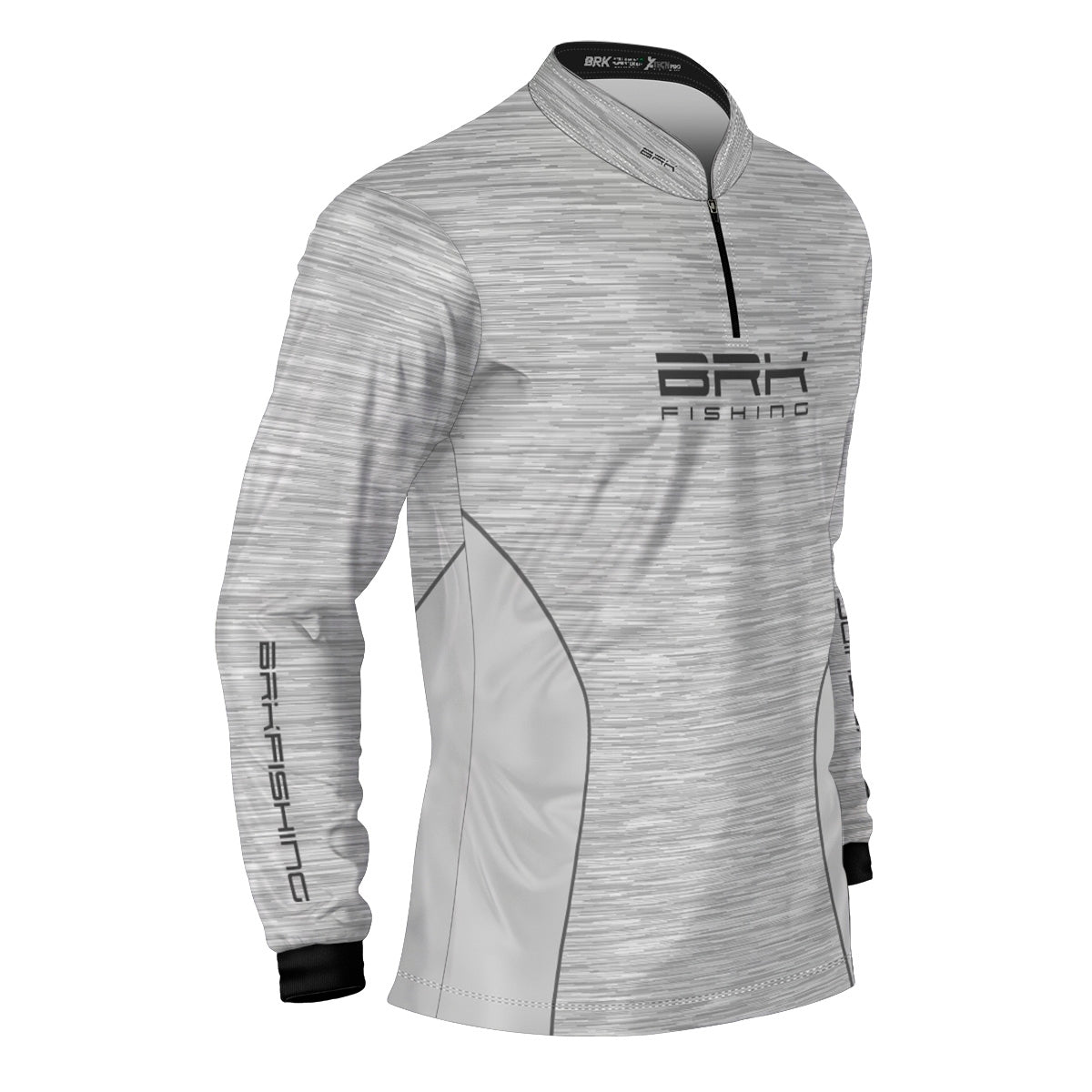 Camisa de Pesca Brk Fishing Branco Mesclado com UV50+