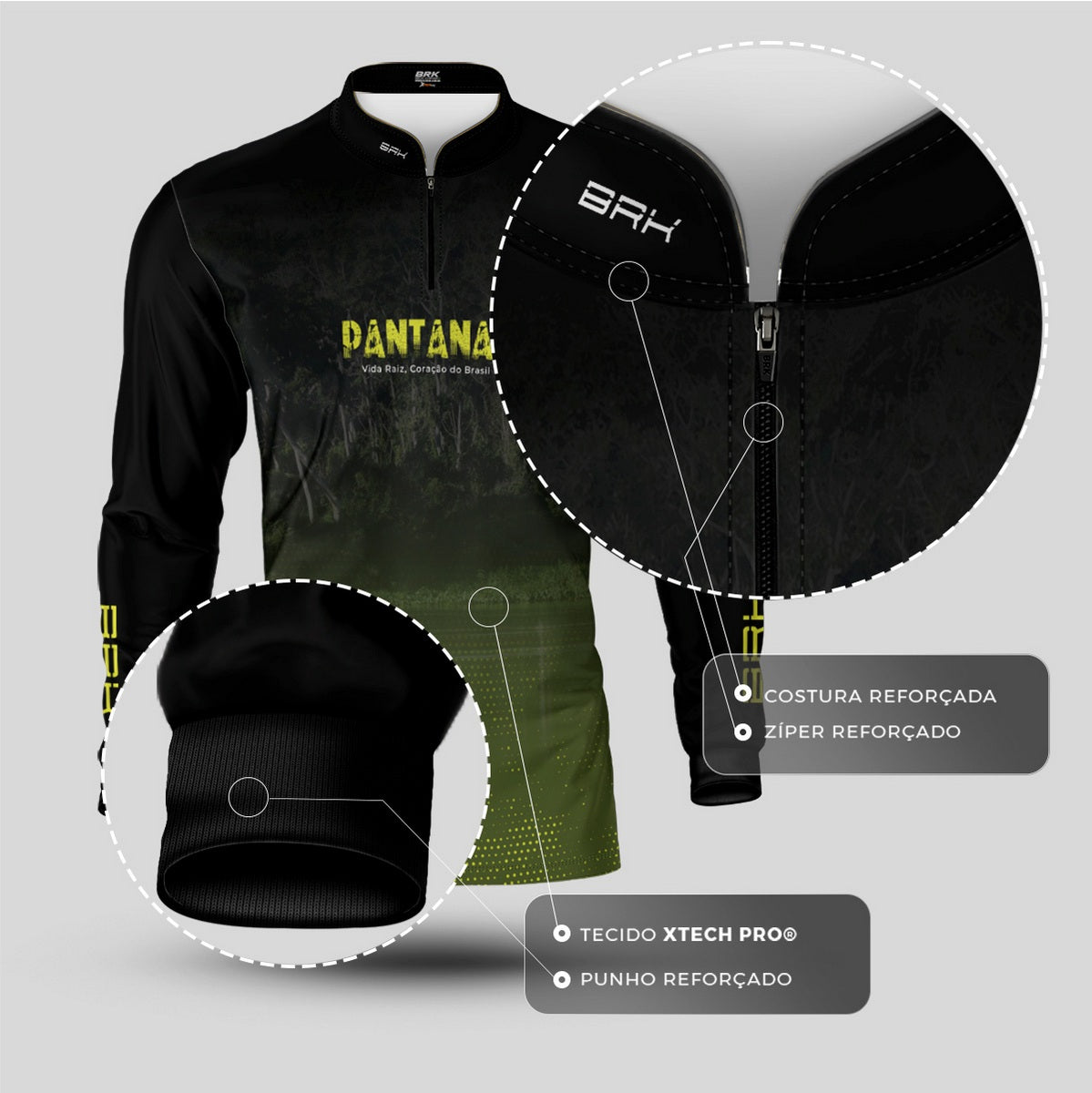 Camisa de Pesca Brk Pantanal com Proteção Solar UV50+