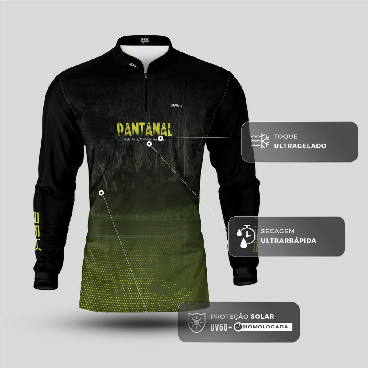 Camisa de Pesca Brk Pantanal com Proteção Solar UV50+
