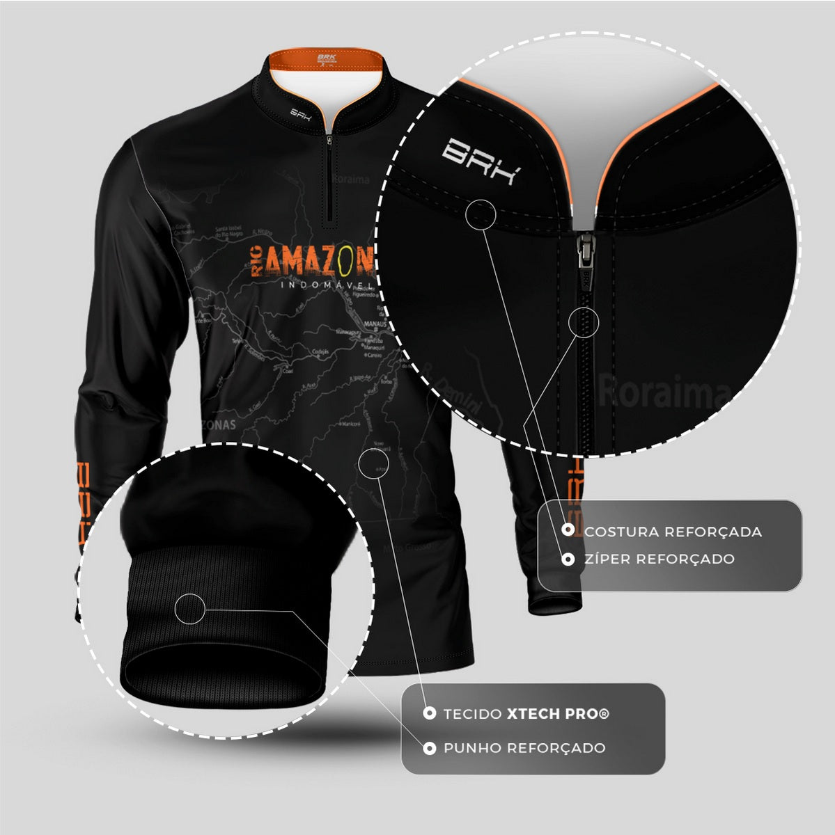 Camisa de Pesca Brk Rio Amazonas com Proteção Solar UV50+