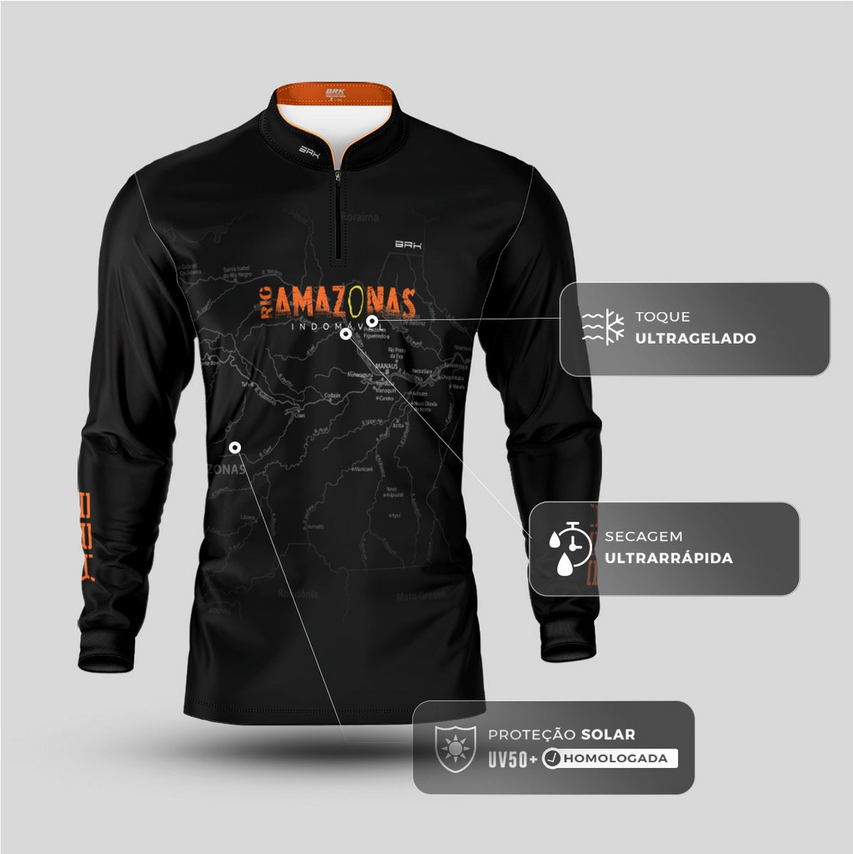 Camisa de Pesca Brk Rio Amazonas com Proteção Solar UV50+