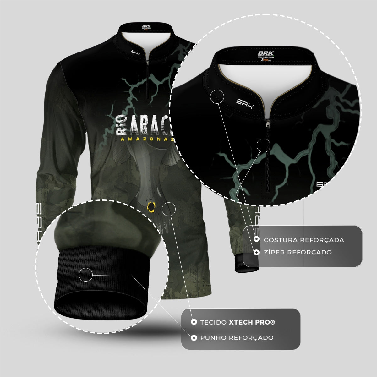 Camisa de Pesca Brk Rio Araçá com Proteção Solar UV50+