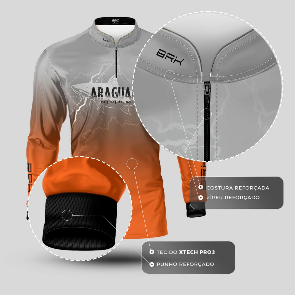 Camisa de Pesca Brk Rio Araguaia com Proteção Solar UV50+