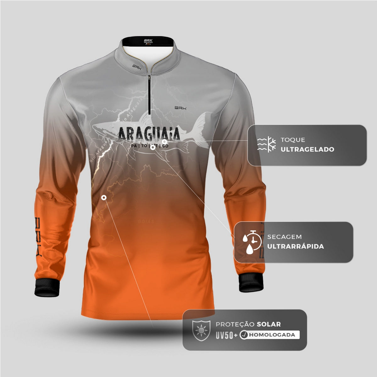 Camisa de Pesca Brk Rio Araguaia com Proteção Solar UV50+