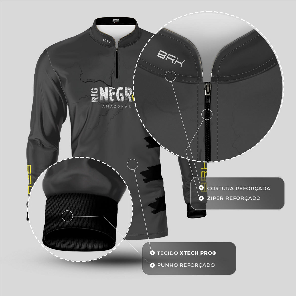 Camisa de Pesca Brk Rio Negro com Proteção Solar UV50+