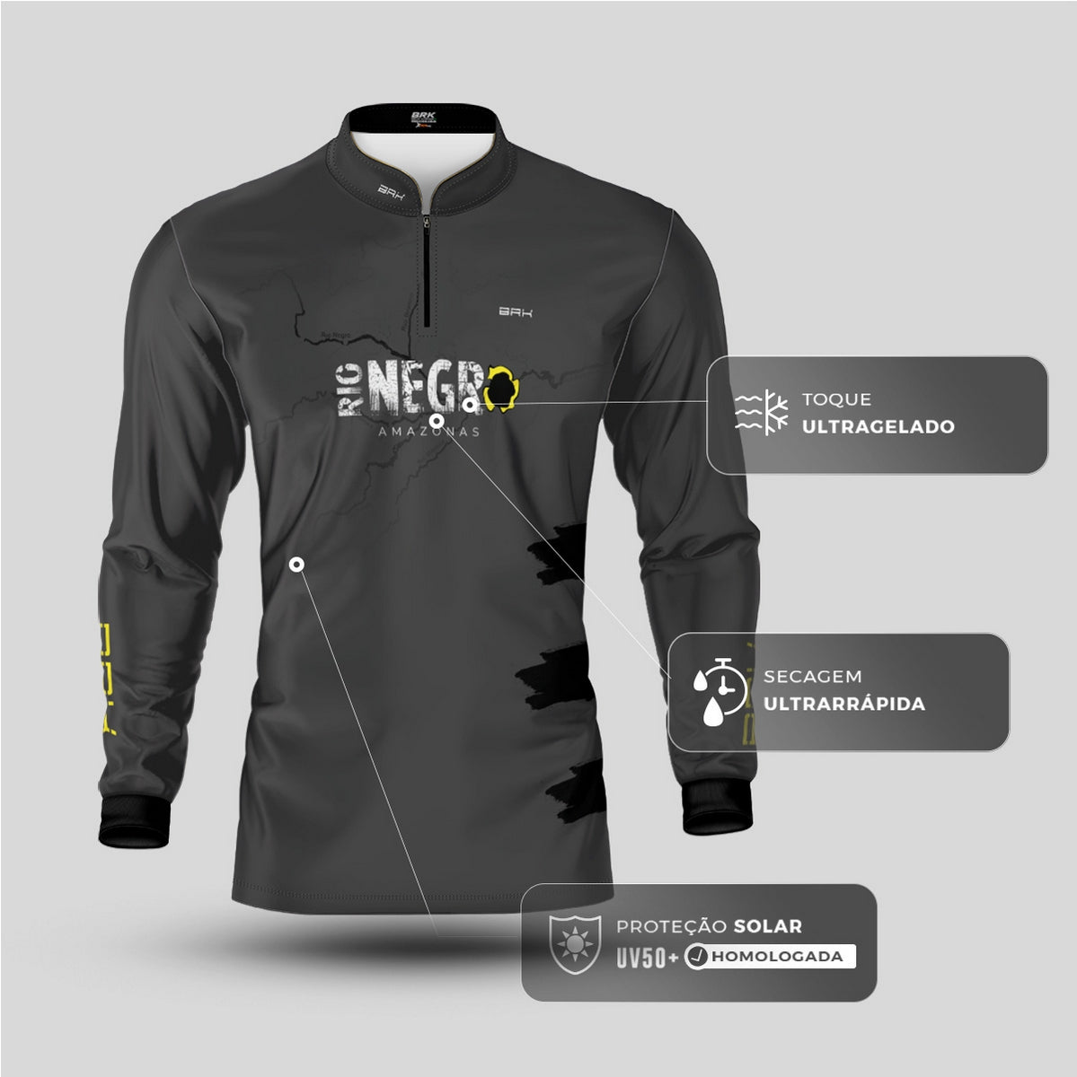 Camisa de Pesca Brk Rio Negro com Proteção Solar UV50+