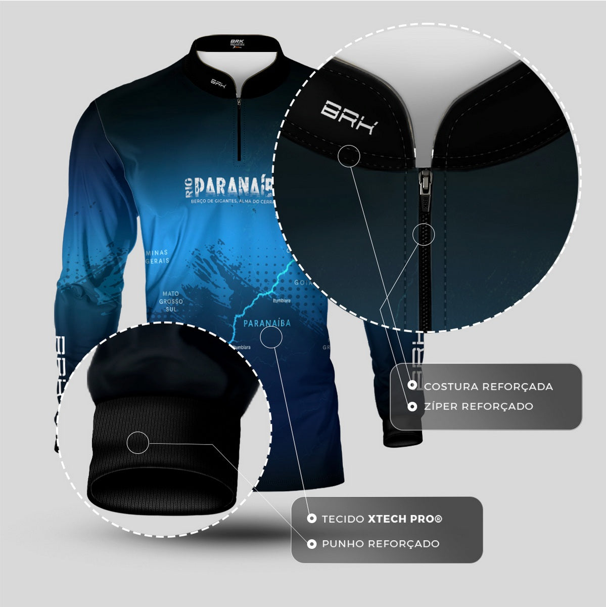 Camisa de Pesca Brk Rio Paranaíba com Proteção Solar UV50+