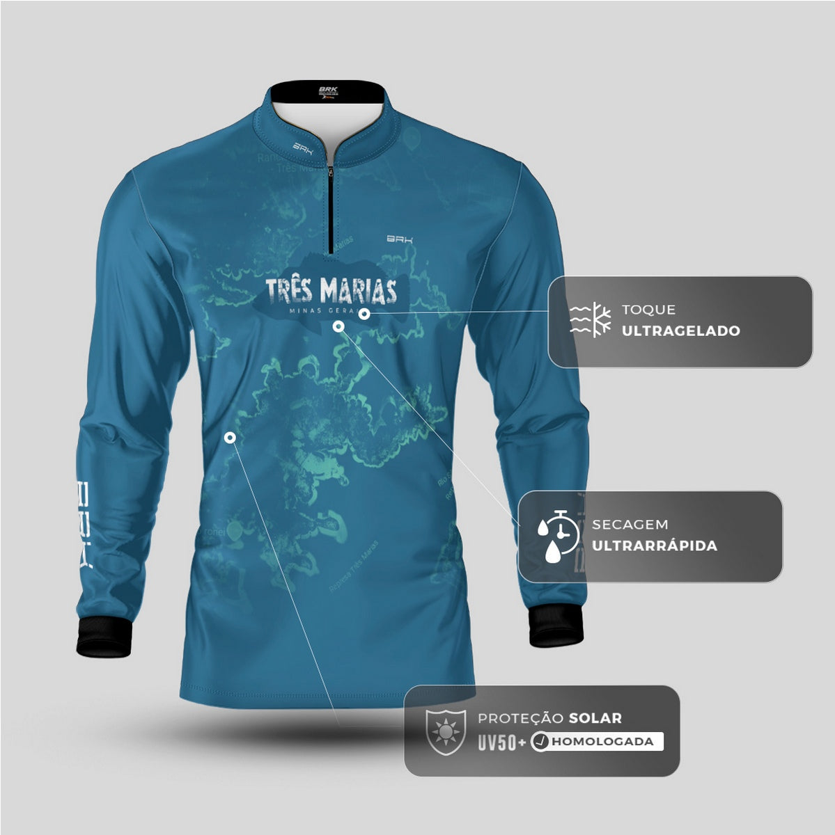 Camisa de Pesca Brk Três Marias com Proteção Solar UV50+