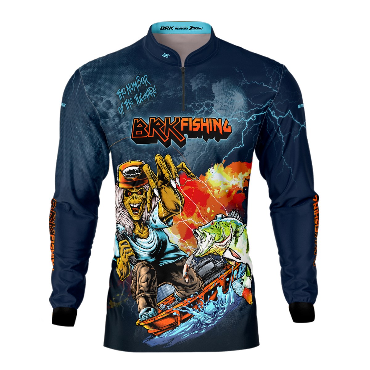 Camisa de Motociclismo Brk Iron Maiden com Proteção Solar UV50+