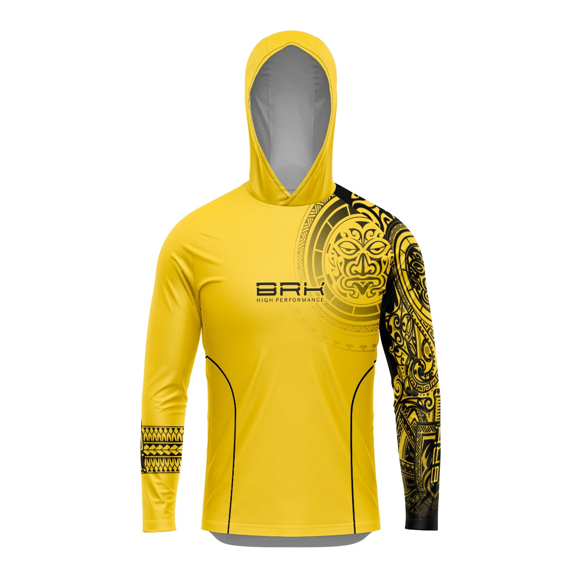 Camisa com Capuz Brk Maori Amarelo com Proteção Solar UV50+