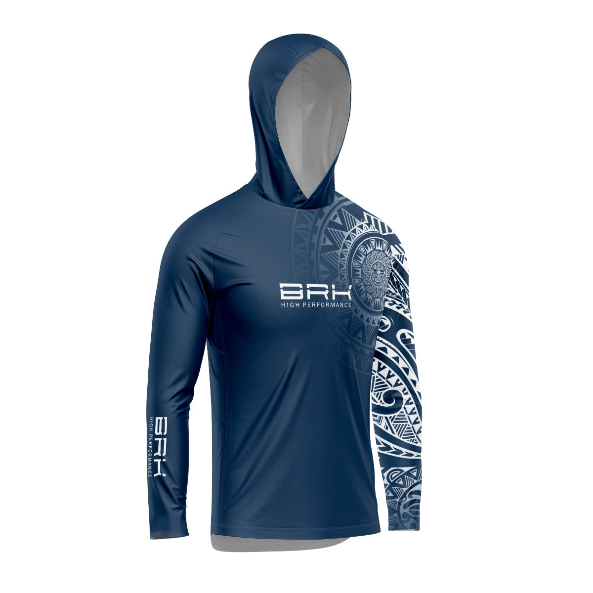 Camisa com Capuz Brk Maori Azul Marinho com Proteção Solar UV50+