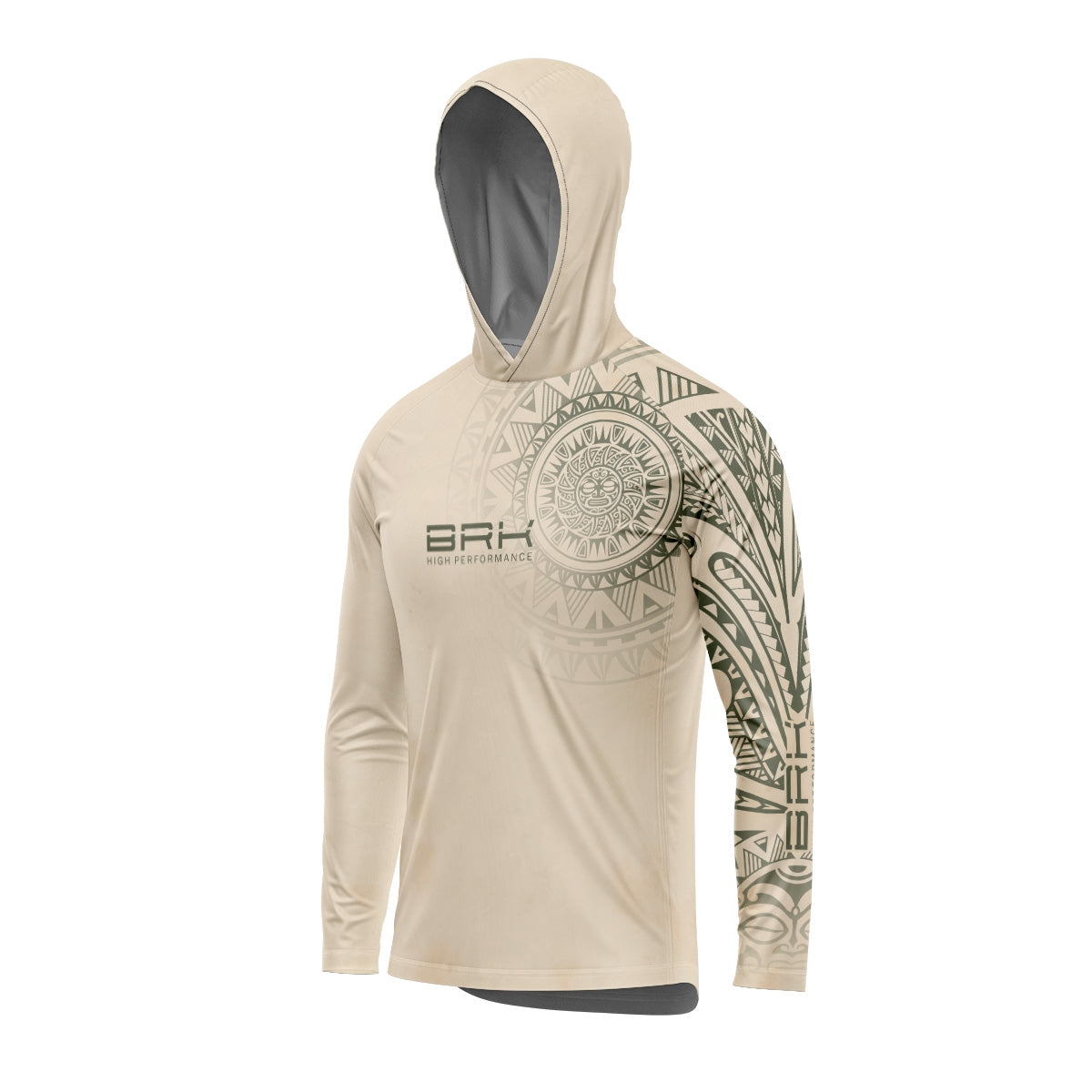 Camisa com Capuz Brk Maori Bege com Proteção Solar UV50+