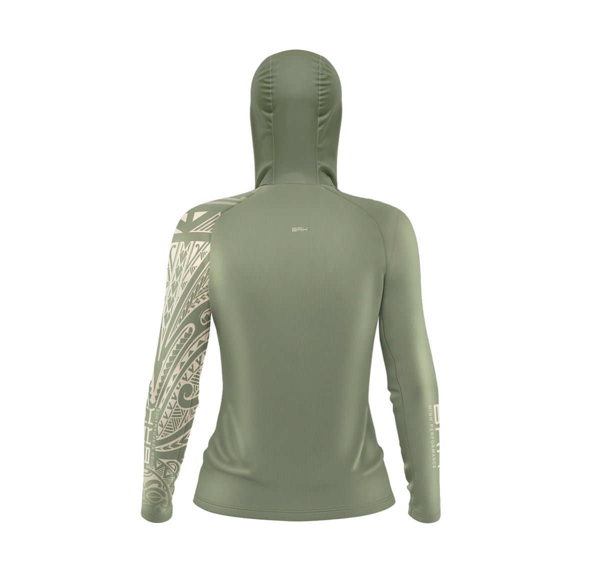 Camisa com Capuz Feminina Brk Maori Verde Musgo com Proteção Solar UV50+