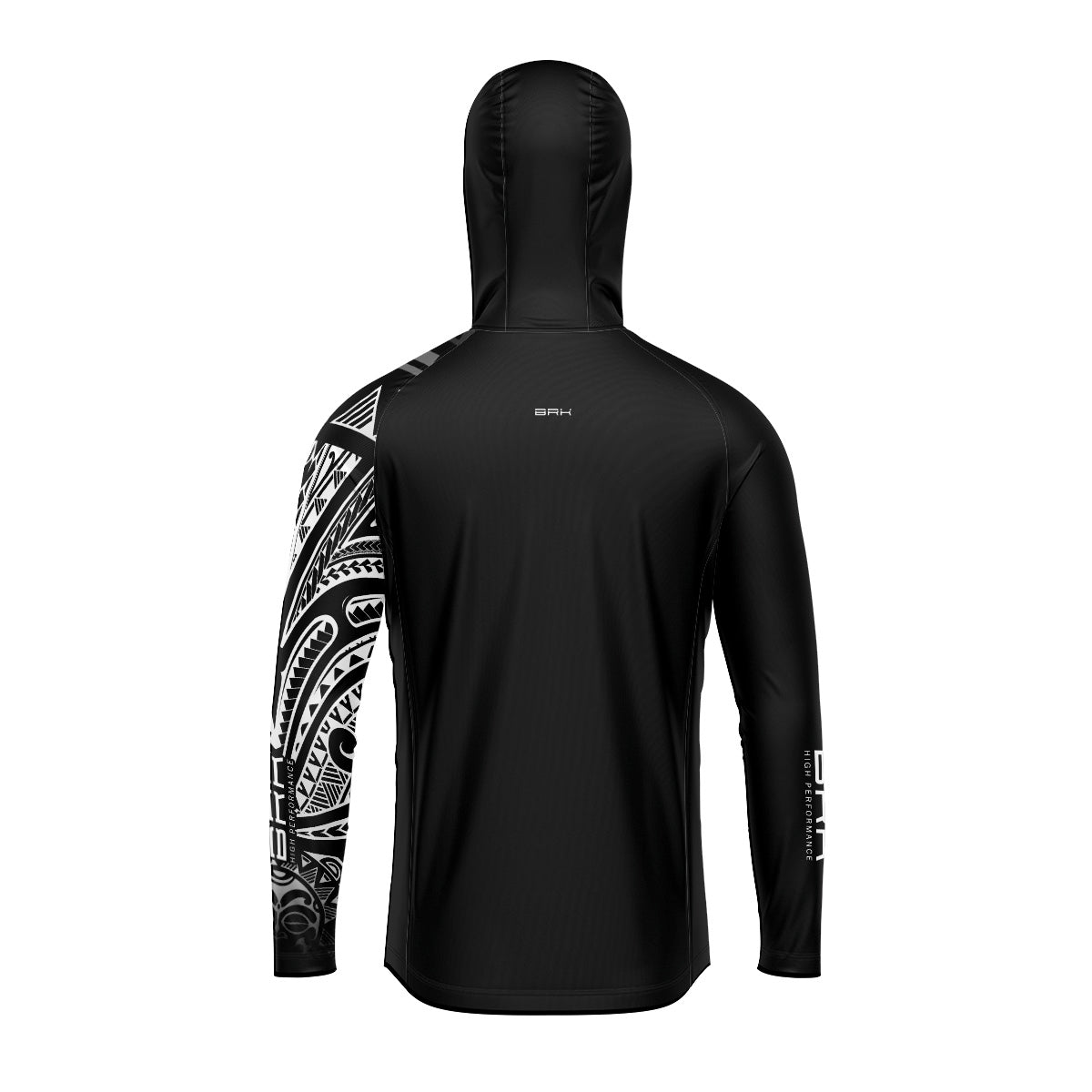 Camisa com Capuz Brk Maori Preto e Branco com Proteção Solar UV50+