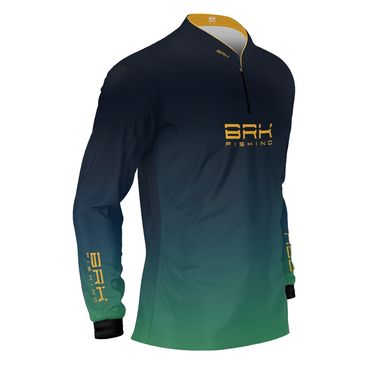 Camisa de Pesca Brk Degradê Peixe Dourado com Proteção UV50+