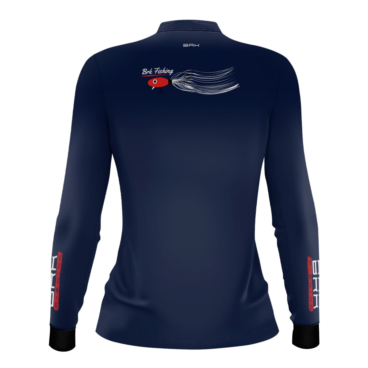 Camisa de Pesca Feminina Brk Azul Isca Artificial com Proteção UV50+