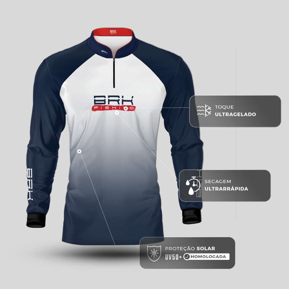 Camisa de Pesca Brk Tucunaré Born to Fish com Proteção UV50+