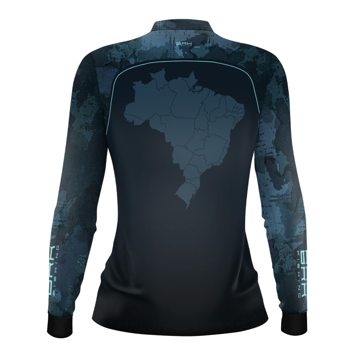 Camisa Agro Feminina Brk Camo Mapa Mundi com Proteção UV50+