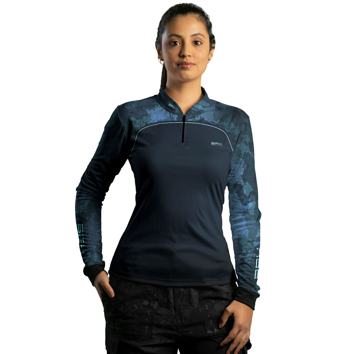 Camisa Agro Feminina Brk Camo Mapa Mundi com Proteção UV50+