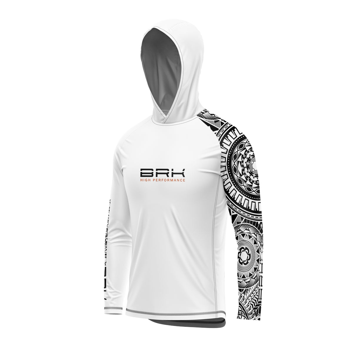 Camisa de Pesca com Capuz Brk Branca Maori com Proteção Solar UV50+
